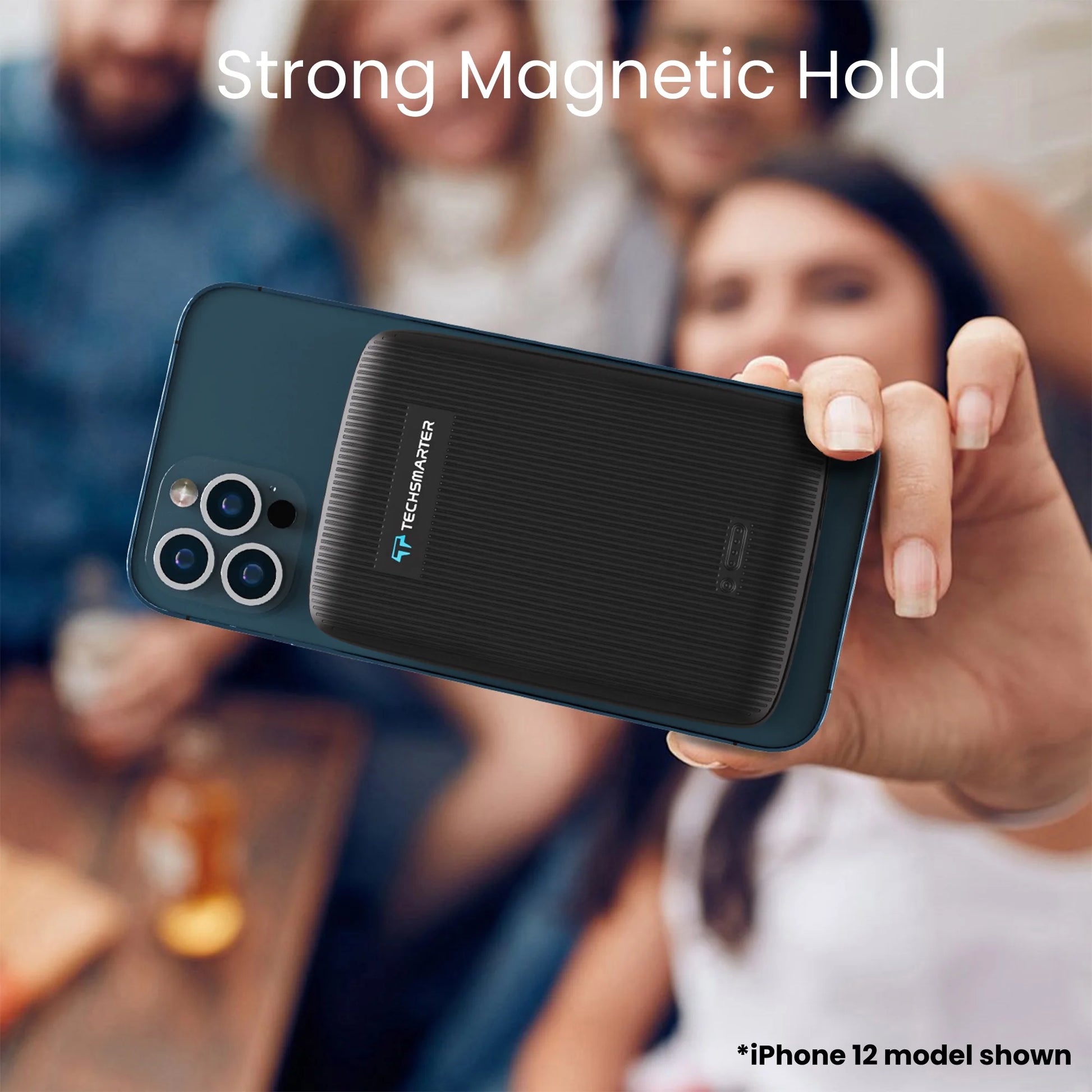Magnetic 10,000mAh Wireless Power Bank with 18W USB-C PD Portable Charger, Compatible with iPhone 14, 13, and 12