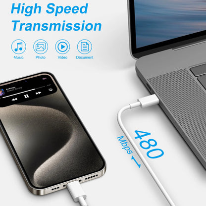 USB C Charger with 6FT Cable Compatible for Iphone 17/17 Air/17 Pro/17 Pro Max/16/16 Pro/16E/16Plus/16Pro/16 Pro Max/ 15/Iphone 15 Pro/Iphone 15 Pro Max/Ipad Pro/Mini/Air4/Airpods, 2 Pack