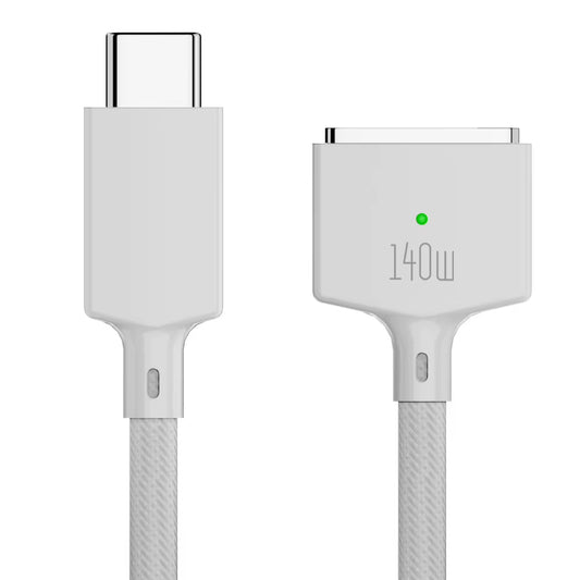 140W PD Magnetic Charging Cable for MagSafe 3 - Compatible with MacBook Pro/Air (13", 14", 16", M1, M2) with LED Indicators and Fast Charging Adapter