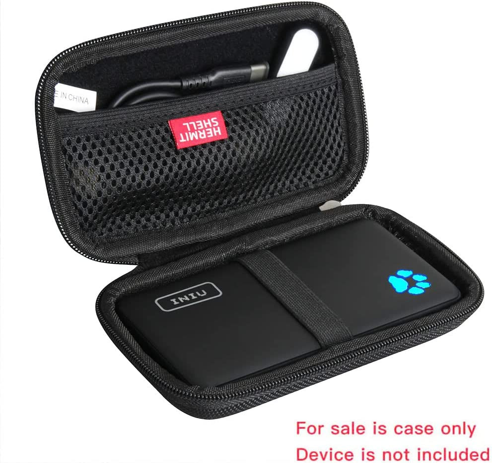 Hard Travel Case for INIU 10000mAh Portable Charger (2022 Version) - Black
