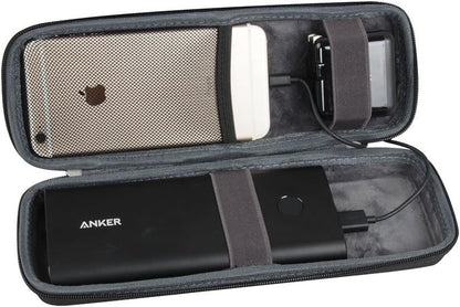 Premium Hard Travel Nylon Case for Anker PowerCore 26800 and PowerCore III Elite 25600 PD Portable Chargers with Wall Charger Compatibility