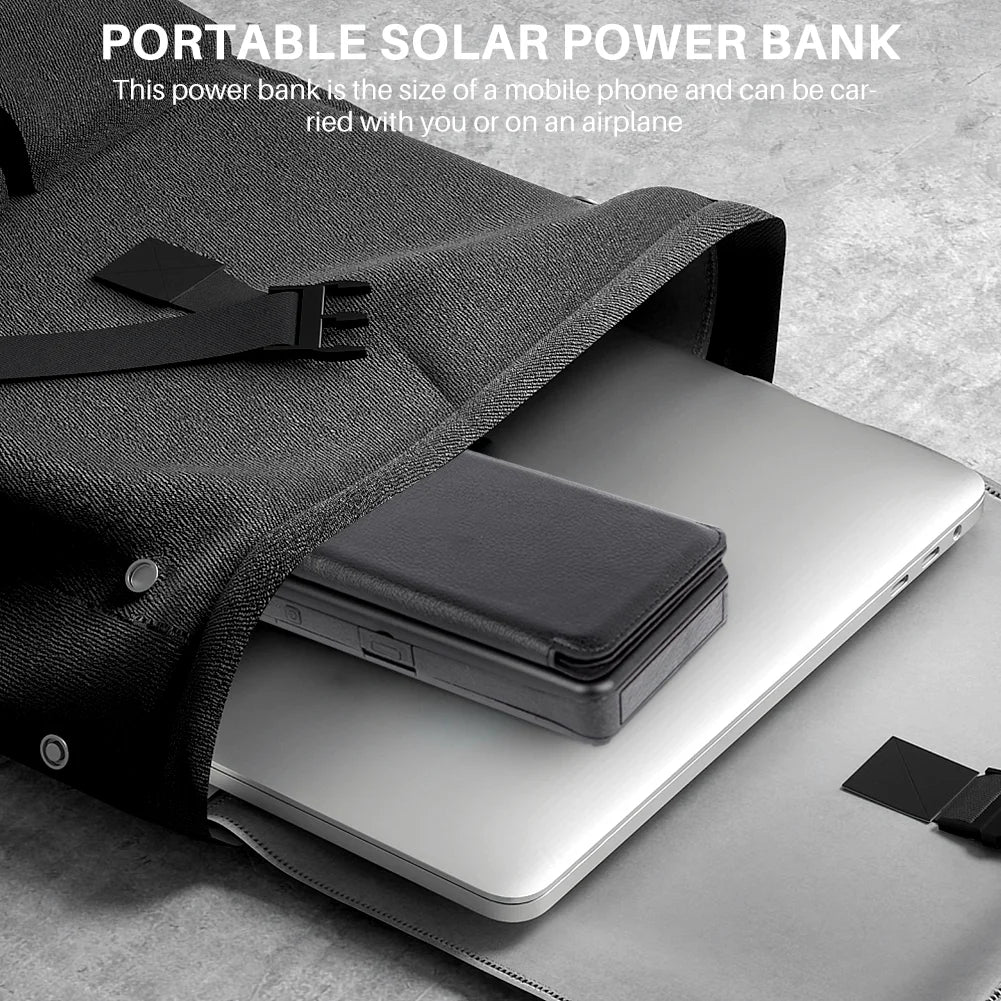 High-Capacity 30,000mAh Portable Solar Charger for iPhone and Android with Four Solar Panels and Integrated Compass