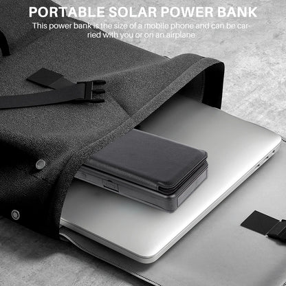 High-Capacity 30,000mAh Portable Solar Charger for iPhone and Android with Four Solar Panels and Integrated Compass