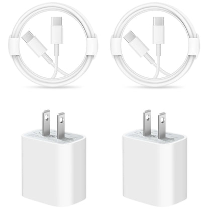 USB C Charger with 6FT Cable Compatible for Iphone 17/17 Air/17 Pro/17 Pro Max/16/16 Pro/16E/16Plus/16Pro/16 Pro Max/ 15/Iphone 15 Pro/Iphone 15 Pro Max/Ipad Pro/Mini/Air4/Airpods, 2 Pack