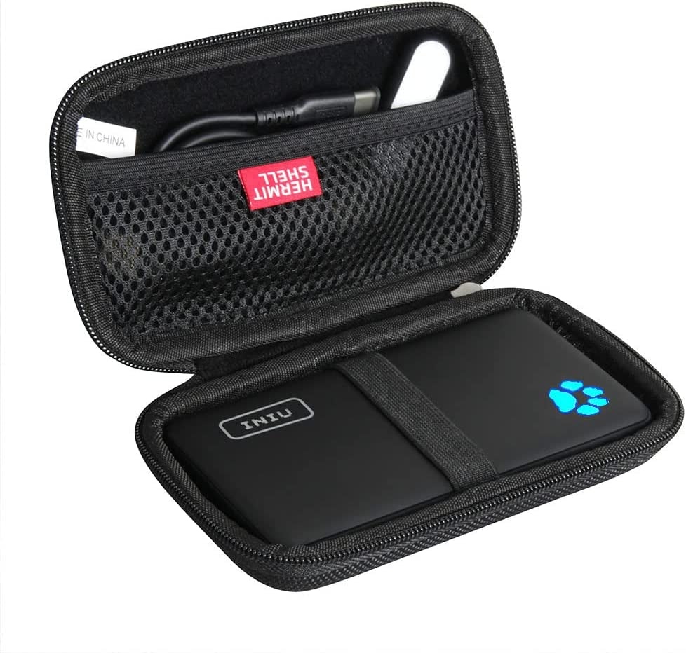 Hard Travel Case for INIU 10000mAh Portable Charger (2022 Version) - Black