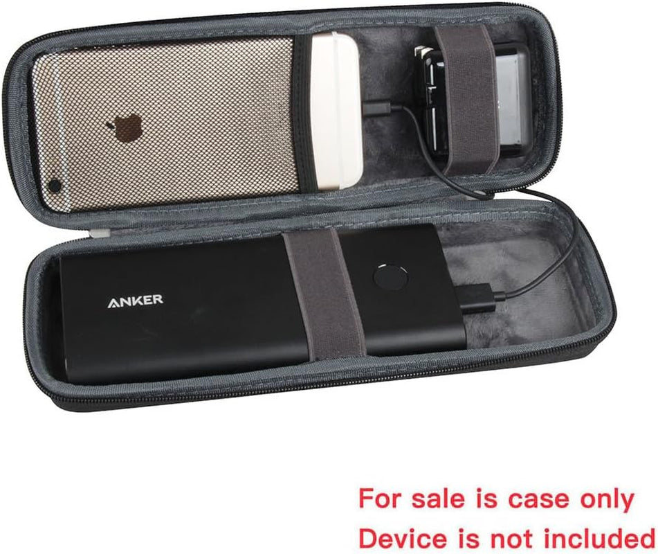 Premium Hard Travel Nylon Case for Anker PowerCore 26800 and PowerCore III Elite 25600 PD Portable Chargers with Wall Charger Compatibility